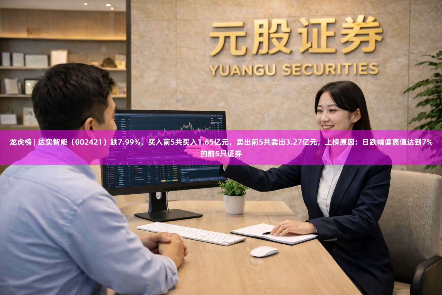 龙虎榜 | 达实智能（002421）跌7.99%，买入前5共买入1.65亿元，卖出前5共卖出3.27亿元，上榜原因：日跌幅偏离值达到7%的前5只证券