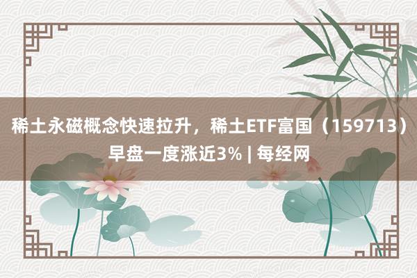稀土永磁概念快速拉升，稀土ETF富国（159713）早盘一度涨近3% | 每经网