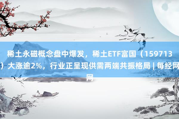 稀土永磁概念盘中爆发，稀土ETF富国（159713）大涨逾2%，行业正呈现供需两端共振格局 | 每经网