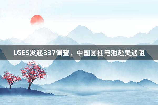 LGES发起337调查，中国圆柱电池赴美遇阻
