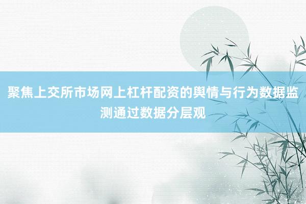 聚焦上交所市场网上杠杆配资的舆情与行为数据监测通过数据分层观