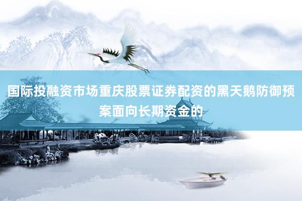 国际投融资市场重庆股票证券配资的黑天鹅防御预案面向长期资金的